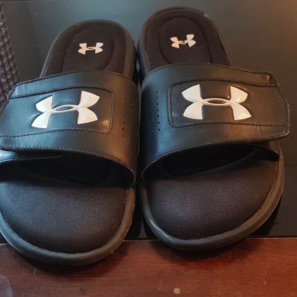 Under Armour Slip Ons Slides Size 14 Black - Picture 5 of 16